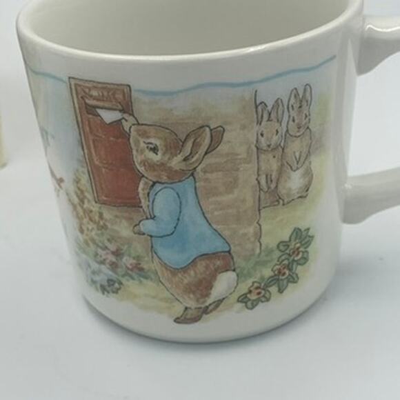 Vintage 1996 Wedgwood Peter Rabbit Happy Birthday Mini Coffee Mug New In Box - Picture 5 of 7